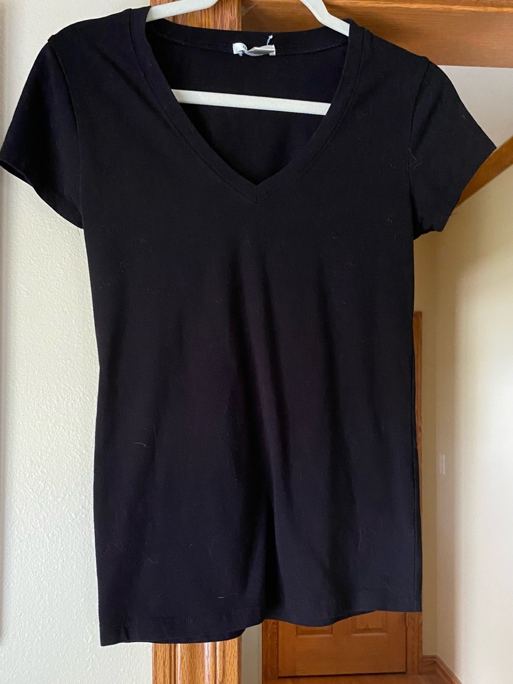 Bozzolo Black V-Neck Short Sleeve Tee